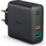 Aukey USB-C Ladegerät mit Dynamic Detect & GaNFast Tech, USB-Ladegerät mit 60W