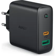 Aukey USB-C Ladegerät mit Dynamic Detect & GaNFast Tech, USB-Ladegerät mit 60W