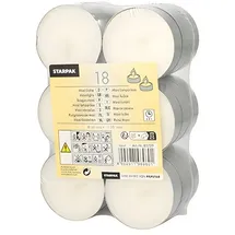 Papstar Teelicht Maxi Lichte 57 mm 19 mm 18 St. weiß