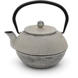 Bredemeijer graue gusseiserne Teekanne 1.1 Liter - Asia Jang mit Edelstahl-Teefilter-Sieb