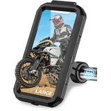 Orcas Motorrad Handyhalterung Wasserdicht - für Mountainbike, Scooter, Ebike, MTB 360° Verstellbar, 6 Zoll bis 7 Zoll Mobile Halterung für Radfahren, Passt iPhone Xr Max, Samsung Note