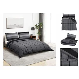 vidaXL Bettwäsche-Set Dunkelgrau 200 x 220 cm