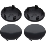 4 Nabenkappen Ø 76,0 mm - 58,0 mm / konkav gewölbt schwarz