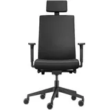 Trendoffice by Dauphin Bürostuhl to-strike comfort mit Nackenstütze , 9246 Stoff schwarz, Gestell schwarz
