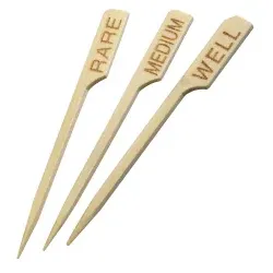 NATURESTAR Steakmarker, 9 cm 38983 , 1 Packung = 250 Stück, Rare, natur
