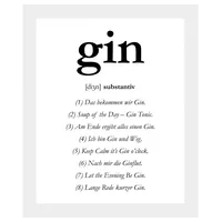 queence Bild »gin«, Sprüche & Texte, Spruch, gerahmt, 87199215-0 weiß-schwarz B/H: 50 cm x 70 cm