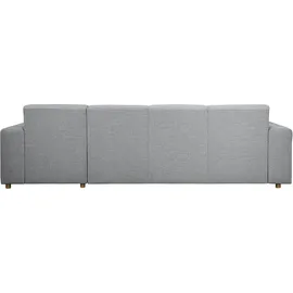 Home Affaire Ecksofa HOME AFFAIRE "LEMPS wahlweise Recamiere links oder rechts L-Form", grau (hellgrau), B:297cm H:85cm T:162cm, 100% Polyester, Sofas, Ecksofa, incl. Zierkissen, Stellmaße 297x162 cm