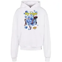 Mister Tee Upscale Psychadellic Heavy Oversize Hoody in Weiß,
