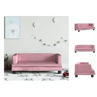 vidaXL Kindersofa, Rosa Samt