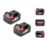 Milwaukee Akku Starter 18 V Set mit 2 x 4,0 Ah