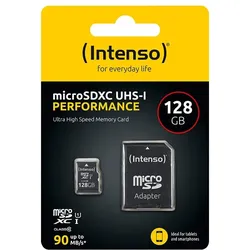 Intenso microSDXC Card 128GB, Performance, Class 10, U1