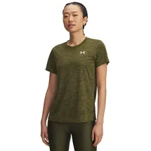 Under Armour Damen Tech Twist Short Sleeve Crew, (308) Expedition grün/weiß, Klein - S