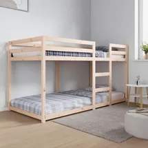 vidaXL Etagenbett 90 x 200 cm Kiefer massiv braun