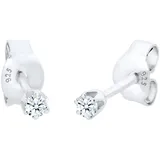 Elli DIAMONDS Ohrringe Damen Basic Ohrstecker mit Diamant (0.06 ct.) in 925 Sterling Silber