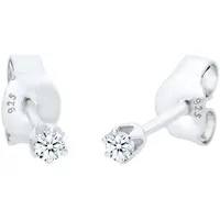 Elli DIAMONDS Ohrringe Damen Basic Ohrstecker mit Diamant (0.06 ct.) in 925 Sterling Silber