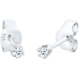 Elli DIAMONDS Ohrringe Damen Basic Ohrstecker mit Diamant (0.06 ct.) in 925 Sterling Silber