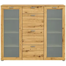 inn.furn Kommode Eiche Artisan 135 cm, Soft-Close-Funktion Dante