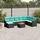 vidaXL Gartensofa-Set 9-tlg. schwarz