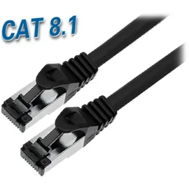 Maxtrack TI 29-3 L RJ45 Netzwerkkabel, Patchkabel CAT 8.1 S/FTP 3.00 m Schwarz 1 St.