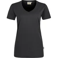 Hakro Damen V-Shirt Mikralinar® karbongrau, XS