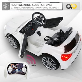 Actionbikes Motors Kinder-Elektroauto Mercedes AMG GLA45 Lizenziert (Weiß)