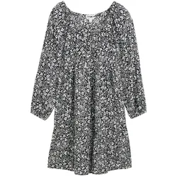 TOM TAILOR Mädchen Mini-Kleid mit Blumenmuster, weiß, Geblümt, Gr. 152