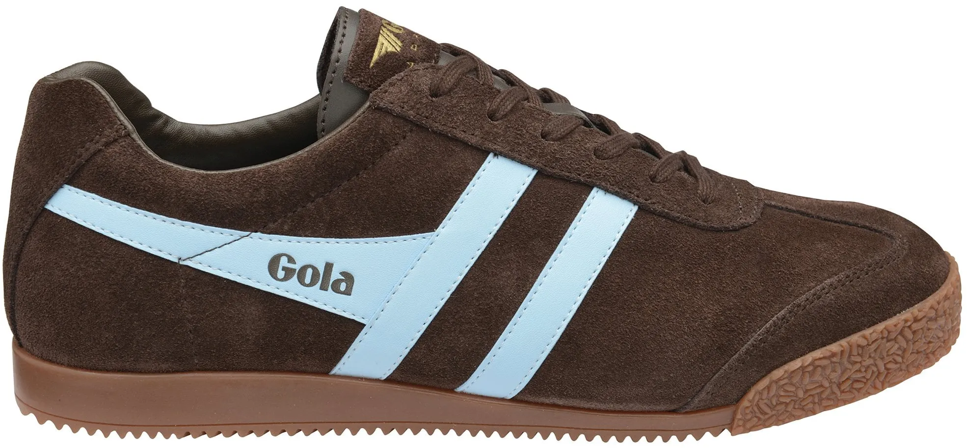 Gola Sneaker Harrier Suede-Leder dunkelbraun/blau Herren