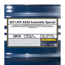 Mannol 8211 ATF AG52 Automatic Special 60 Liter