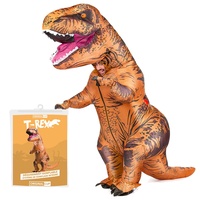 AirSuit® Aufblasbare Verkleidung XXL T-Rex | Dinosaurier Kostüm | Premium Qualität | Erwachsenengröße | Polyester | Angenehm zu tragen | Strapazierfähig | Inkl. Aufblassystem | OriginalCup®