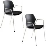 Mayer Sitzmöbel 2 Mayer Schalenstühle myPRIMO 2511 01 01 A 26 397 schwarz Stoff