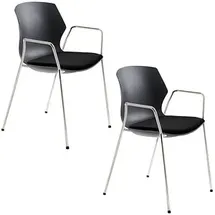 Mayer Sitzmöbel 2 Mayer Schalenstühle myPRIMO 2511 01 01 A 26 397 schwarz Stoff