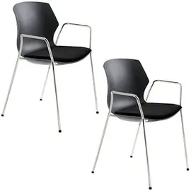 Mayer Sitzmöbel 2 Mayer Schalenstühle myPRIMO 2511 01 01 A 26 397 schwarz Stoff