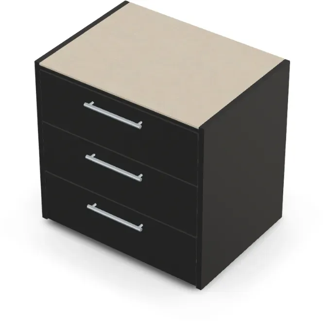 Brabura CT 90 Schubladenmodul - Pietra Di Osso / Anthrazit / Silberner Griff