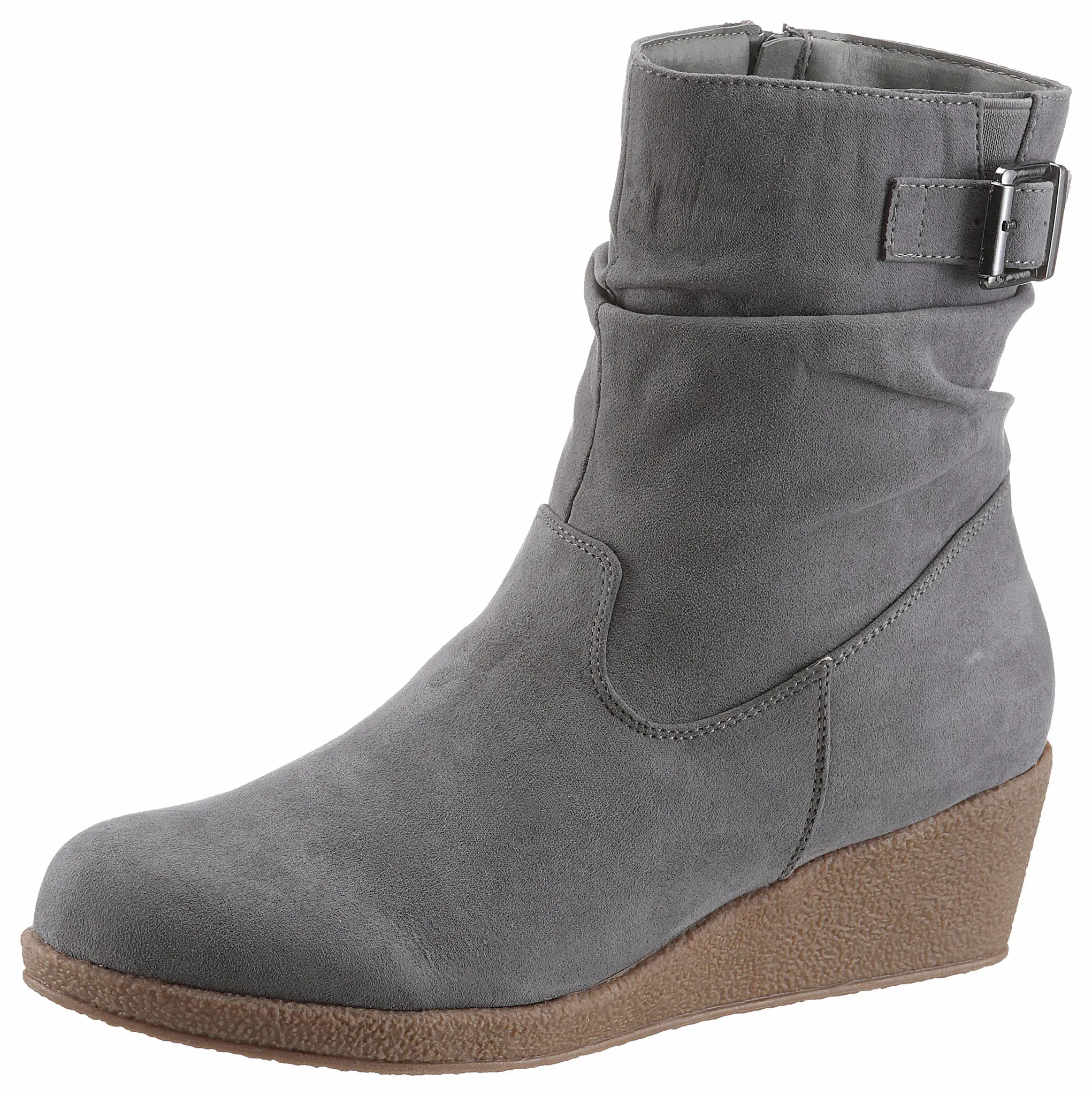 CITY WALK Stiefelette, mit Raffungen am slouchy Schaft CITY WALK grau 40