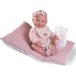 Antonio Juan Muñecas Puppe Neugeborenes Baby Babypuppe „Mia“ – 42 cm – mit Mütze, Schnuller & Babydecke