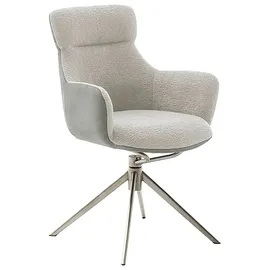 MCA Furniture Esszimmerstuhl Pelion Polyester grau 2er Set