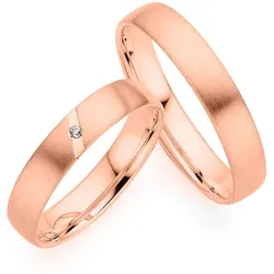 Trauring PHÖNIX "Schmuck Geschenk Gold 333 Trauring Ehering LIEBE versch. Varianten" Gr. 58, rosa (roségoldfarben), Fingerringe, 58, ohne Brillant, Roségold 333, 4,0mm, Rosu00e9gold 333, Made in Germany, wahlweise mit oder ohne Brillant