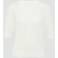 QS Strickpullover kurzarm in creme, XS