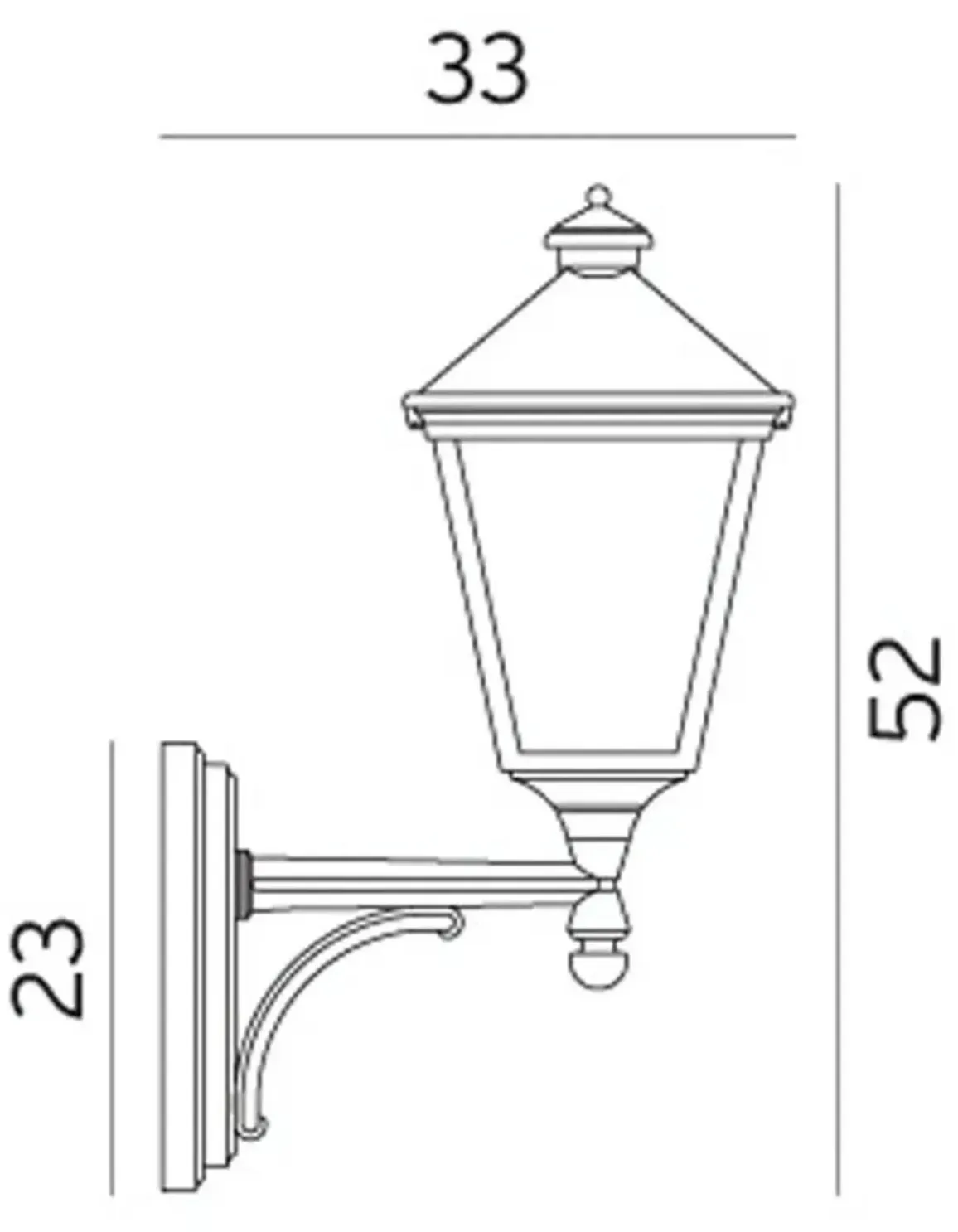 Außenleuchte Norlys, Schwarz, für Terrasse, Aluminium - 33 - 52