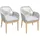 Proregal Gartenstuhl 58 x 59 x 85 cm hellgrau 2 St.