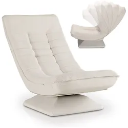 Juskys Relaxsessel Korsika - ergonomisch, 360° drehbar, 5-lagige Polsterung, klappbar - Cord Beige