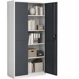 VCM Malivo Aktenschrank 80 x 180 x 40 cm schwarz