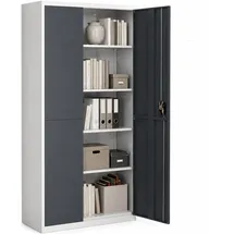 VCM Malivo Aktenschrank 80 x 180 x 40 cm schwarz