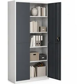 VCM Malivo Aktenschrank 80 x 180 x 40 cm schwarz