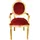 Casa Padrino Medaillon Stuhl mit Armlehnen Samt Bordeaux/Gold