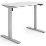 eSmart Germany ETX-121GW 100x60cm Weiß Ergonomischer Steh-Sitz-Schreibtisch Stufenlos elektrisch höhenverstellbar 73,5-123,5cm 3x Memory Aktivitätserinnerung Soft-Start/Stopp Schnelle Montage