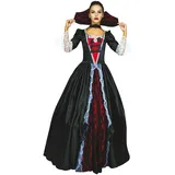 P'tit Clown - Kostüm Vampiresse Kleid mit Kragen, Erwachsenengröße - re44068