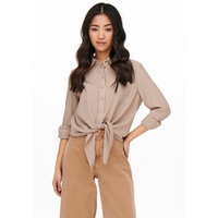 ONLY Damen »ONLLECEY LS KNOT SHIRT NOOS Wvn, Toasted Coconut, M