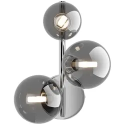 Wandleuchte Wandlampe Flurleuchte Treppenlampe Wohnzimmerlampe Chrom Rauchig