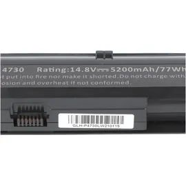 AccuCell Akku passend für HP ProBook 4730s, 4740s, Li-Ion, 14,4V, 5200mAh, 74,9Wh, black